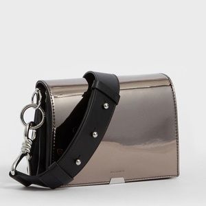 Allsaints Captain Mirror Leather Shoulder Bag